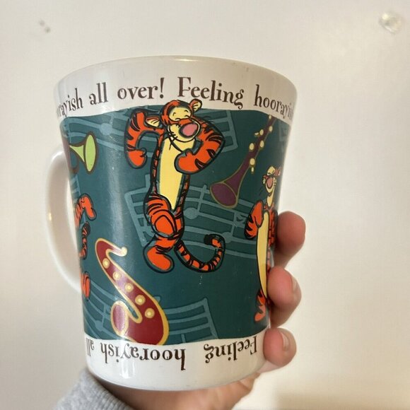 Disney Winnie the Pooh Tigger Coffee Mug Cup Feeling Hoorayish All Over! - Picture 5 of 8